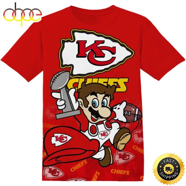 NFL Kansas City Chiefs Super Mario Tshirt Adult And Kid Tshirt