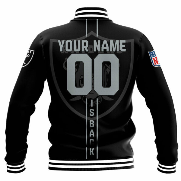 NFL Las Vegas Raiders Baseball Jacket Personalized name Football For Fan 1