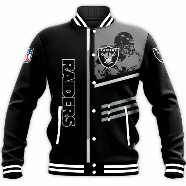 NFL Las Vegas Raiders Baseball Jacket Personalized name Football For Fan