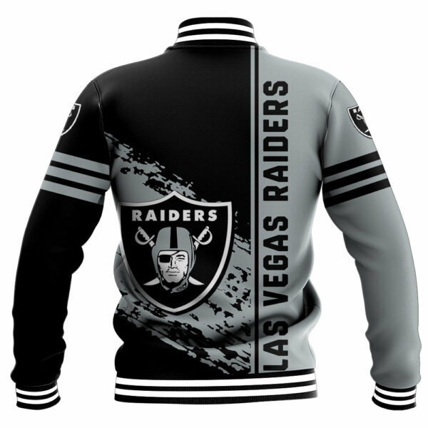 NFL Las Vegas Raiders Baseball Jacket Quarter Style 1