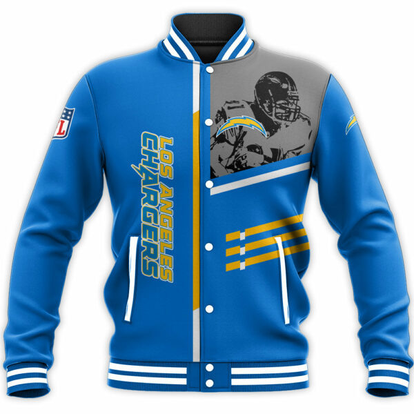 NFL Los Angeles Chargers Baseball Jacket Personalized name Football For Fan