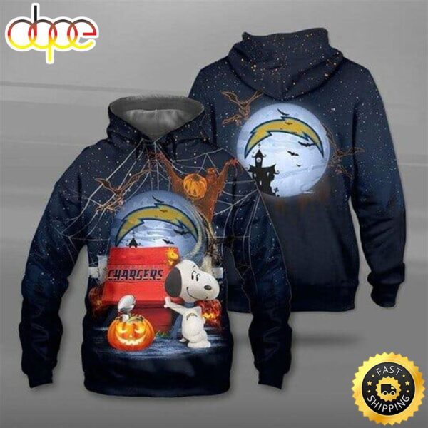 NFL Los Angeles Chargers Snoopy Halloween Pullover Hoodie