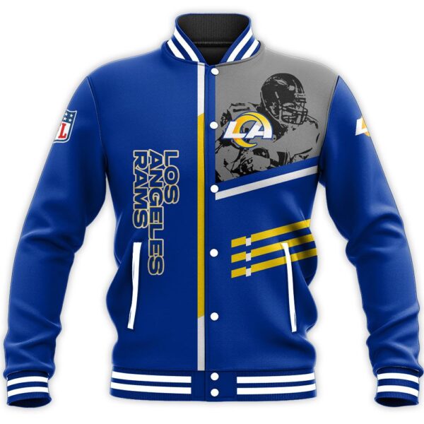 NFL Los Angeles Rams Baseball Jacket Personalized name Football For Fan