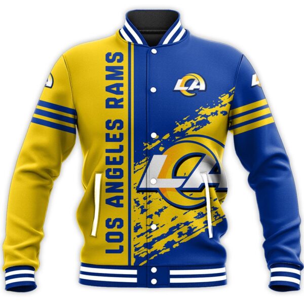 NFL Los Angeles Rams Baseball Jacket Quarter Style