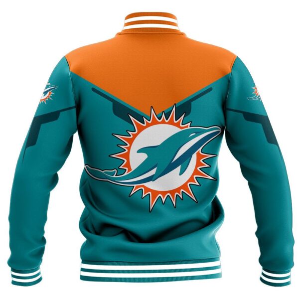 NFL Miami Dolphins Baseball Jacket Drinking style for fan 1