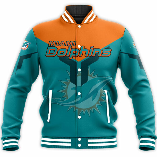 NFL Miami Dolphins Baseball Jacket Drinking style for fan