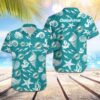 NFL Miami Dolphins Hawaiian Shirt Custom Name Short Sleeve Button Up Tropical Aloha
