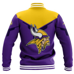NFL Minnesota Vikings Baseball Jacket Drinking style NFL Minnesota Vikings Baseball Jacket Drinking style 1