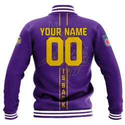 NFL Minnesota Vikings Baseball Jacket Personalized name Football For Fan 1