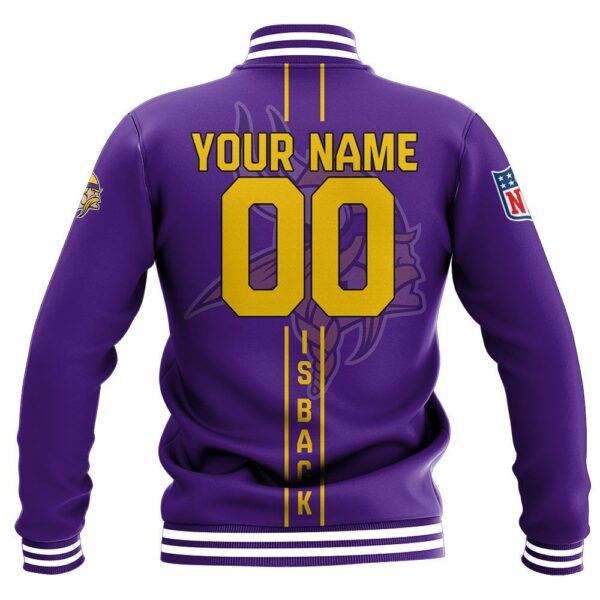 NFL Minnesota Vikings Baseball Jacket Personalized name Football For Fan 1