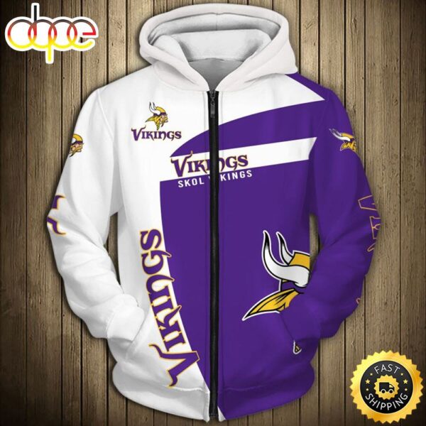 NFL Minnesota Vikings Skol Vikings 3D Hoodie All Over Print Shirts