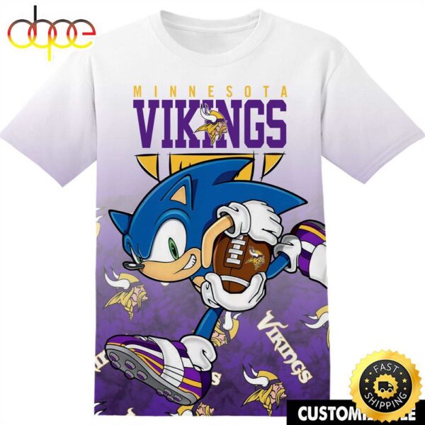 NFL Minnesota Vikings Sonic the Hedgehog Tshirt Adult And Kid Tshirt