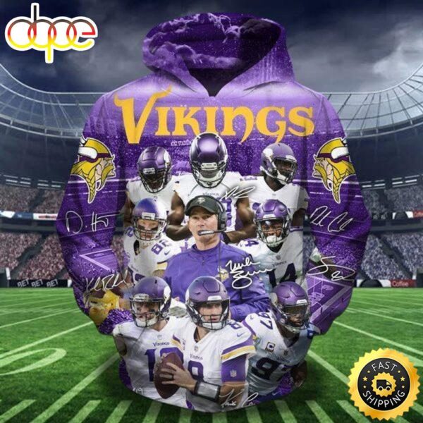 NFL Minnesota Vikings Team Pullover 3D Hoodie All Over Print Shirts