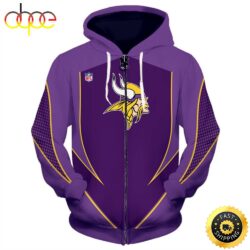 NFL Minnesota Vikings Team & Vikings Logo 3D Hoodie All Over Print Shirts