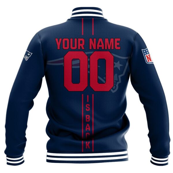 NFL New England Patriots Baseball Jacket Personalized name Football For Fan 1