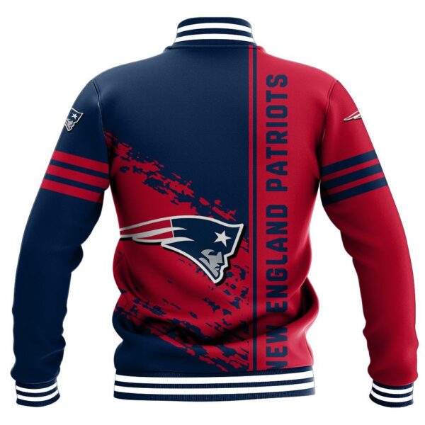 NFL New England Patriots Baseball Jacket Quarter Style 1