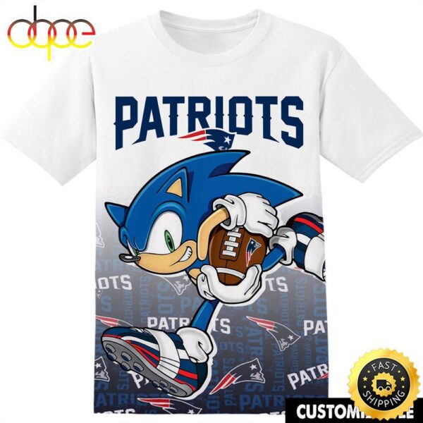 NFL New England Patriots Sonic the Hedgehog Tshirt Adult And Kid Tshirt