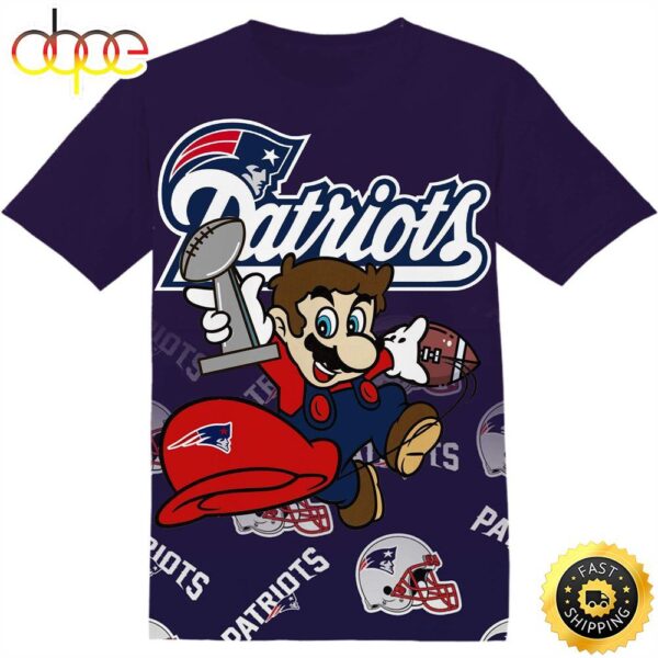 NFL New England Patriots Super Mario Tshirt Adult And Kid Tshirt