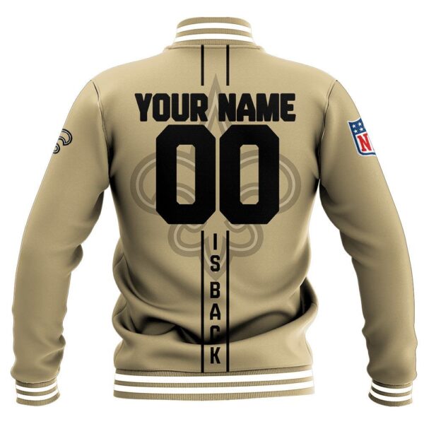 NFL New Orleans Saints Baseball Jacket Personalized name Football For Fan 1