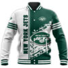 NFL New York Jets Baseball Jacket Quarter Style