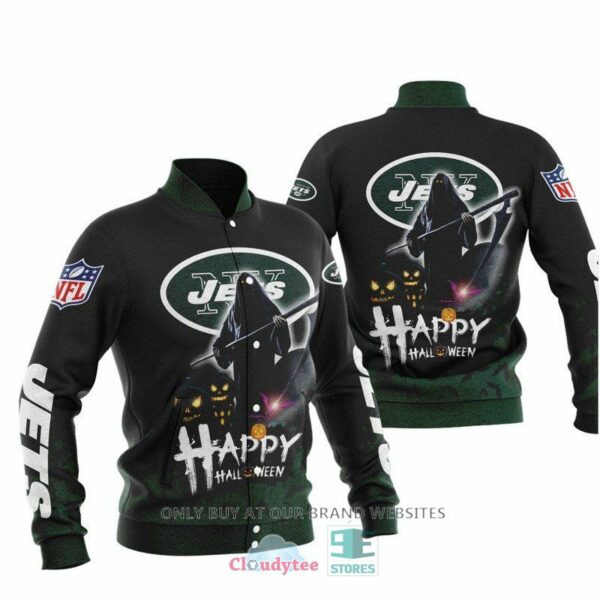 NFL New York Jets Happy Halloween 2023 new 3D baseball jacket for fan