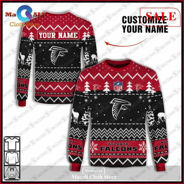 NFL Personalized Name Atlanta Falcons christmas ugly Sweatshirt 3D LIMITED EDITION