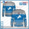 NFL Personalized Name Detroit Lions christmas ugly Sweatshirt 3D LIMITED EDITION