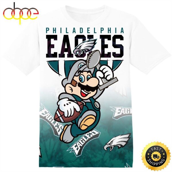 NFL Philadelphia Eagles Super Mario Tshirt Adult And Kid Tshirt