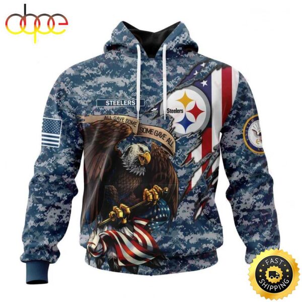 NFL Pittsburgh Honor Us Navy Veterans 3D Hoodie