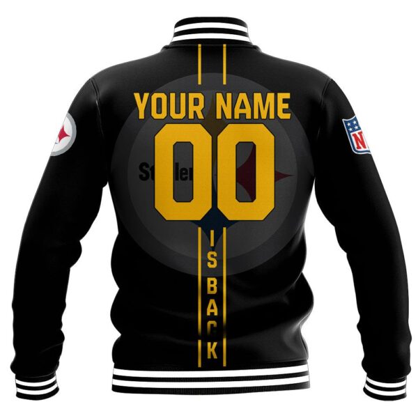 NFL Pittsburgh Steelers Baseball Jacket Personalized name Football For Fan 1