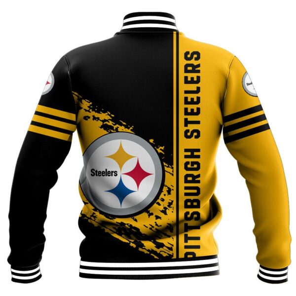 NFL Pittsburgh Steelers Baseball Jacket Quarter Style 1