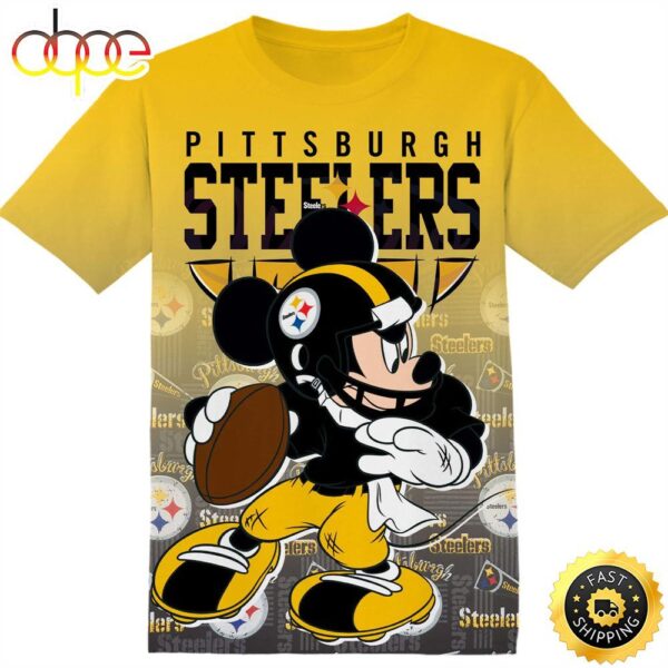 NFL Pittsburgh Steelers Disney Mickey Tshirt Adult And Kid Tshirt