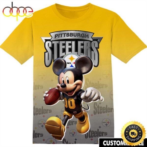 NFL Pittsburgh Steelers Mickey Football Player Tshirt Adult And Kid Tshirt