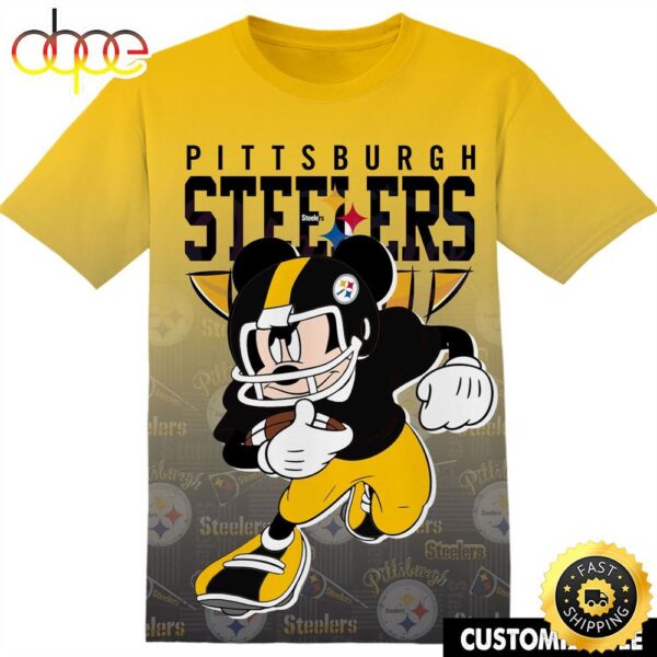 NFL Pittsburgh Steelers Mickey Football Player Tshirt Adult And Kid Tshirt HG