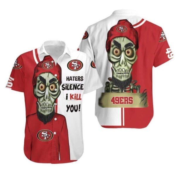 NFL San Francisco 49ers Hawaiian Shirt Achmed Haters Silence I Kill You NFL Hawaiian Shirt