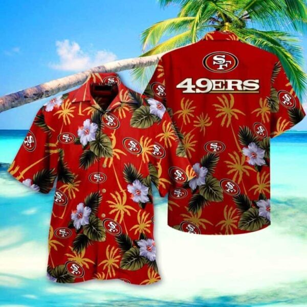NFL San Francisco 49ers Hawaiian Shirt Beach Gift For Dad NFL Hawaiian Shirt