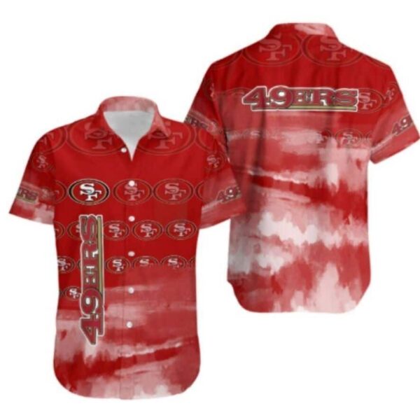 NFL San Francisco 49ers Hawaiian Shirt Beach Gift For Him NFL Hawaiian Shirt