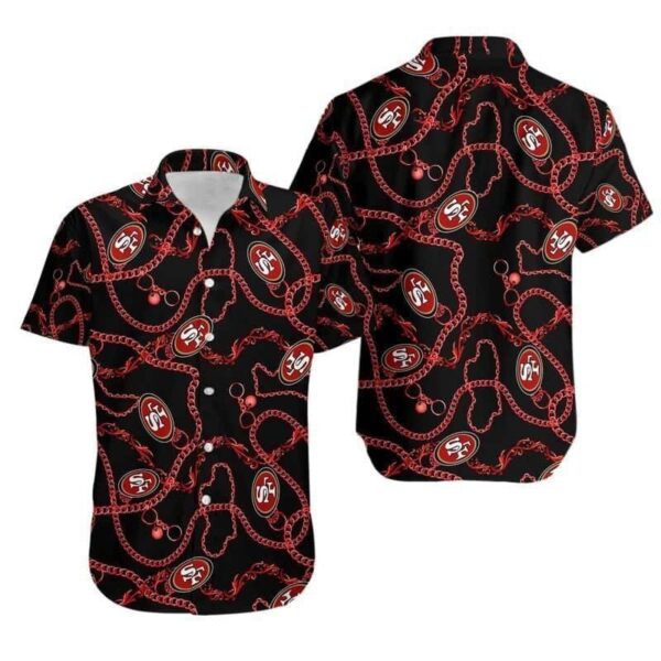 NFL San Francisco 49ers Hawaiian Shirt Football Gift For Dad From Son NFL Hawaiian Shirt