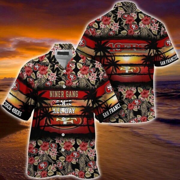 NFL San Francisco 49ers Hawaiian Shirt Niner Gang Came All Day NFL Hawaiian Shirt