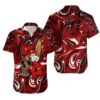 NFL San Francisco 49ers Hawaiian Shirt Skull And Hibiscus Flower NFL Hawaiian Shirt