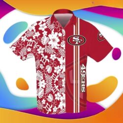 NFL San Francisco 49ers Hawaiian Shirt Turtle And Flower Pattern NFL Hawaiian Shirt