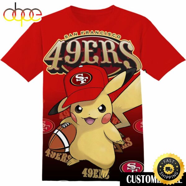 NFL San Francisco 49ers Pokemon Pikachu Tshirt Adult And Kid Tshirt