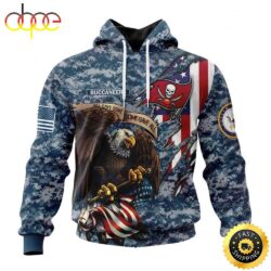 NFL Tampa Bay Buccaneers Honor Us Navy Veterans 3D Hoodie
