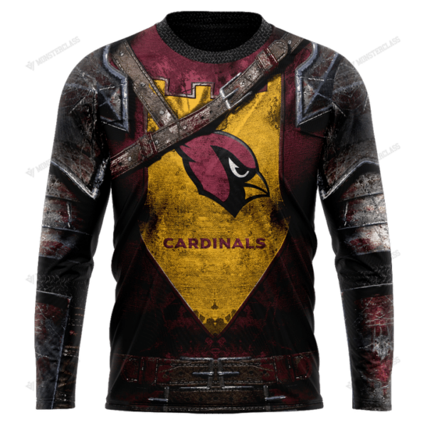 New Arizona Cardinals nfl Warrior customized 3D long sleeve custom name 1