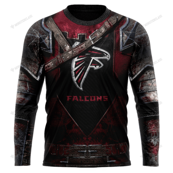 New Atlanta Falcons nfl Warrior customized 3D long sleeve custom name 1
