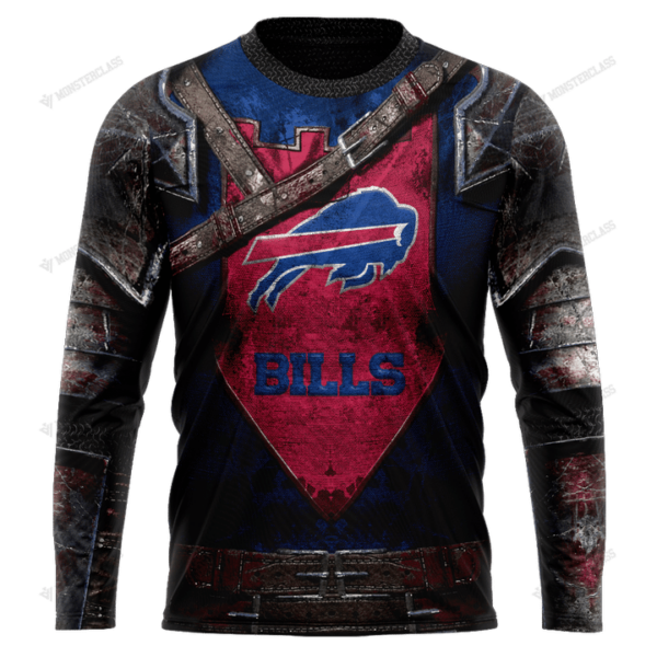 New Buffalo Bills nfl Warrior customized 3D long sleeve custom name