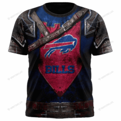 New Buffalo Bills nfl Warrior customized 3D t shirt custom name 1