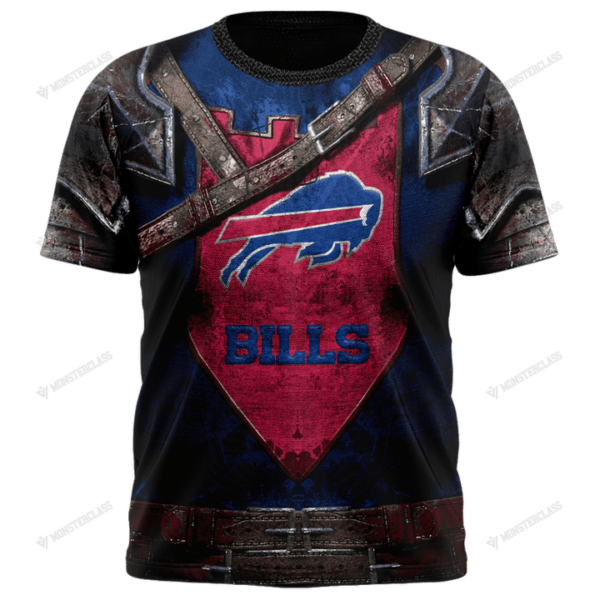 New Buffalo Bills nfl Warrior customized 3D t shirt custom name 1