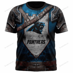 New Carolina Panthers nfl Warrior customized 3D t shirt custom name 1
