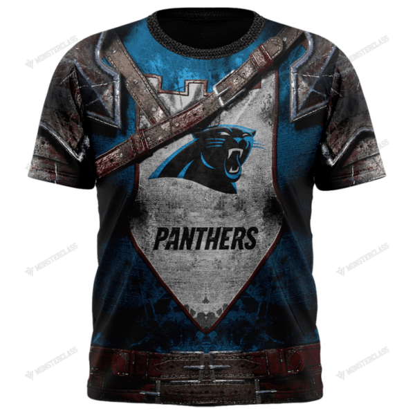 New Carolina Panthers nfl Warrior customized 3D t shirt custom name 1